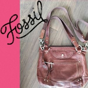 Fossil Brown Leather Crossbody & Shoulder Bag